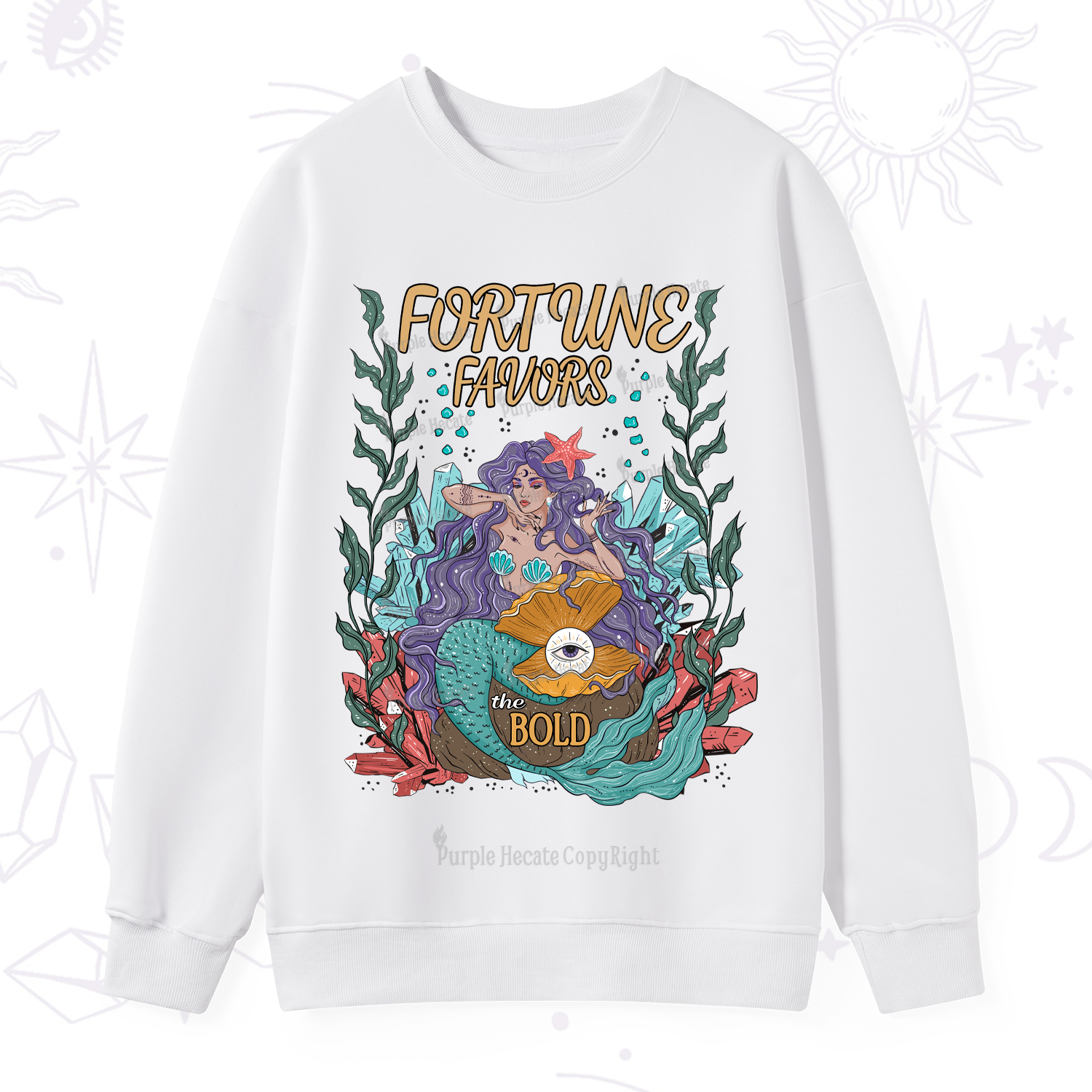 Purplehecate Fortune Favors The Bold Sweatshirt