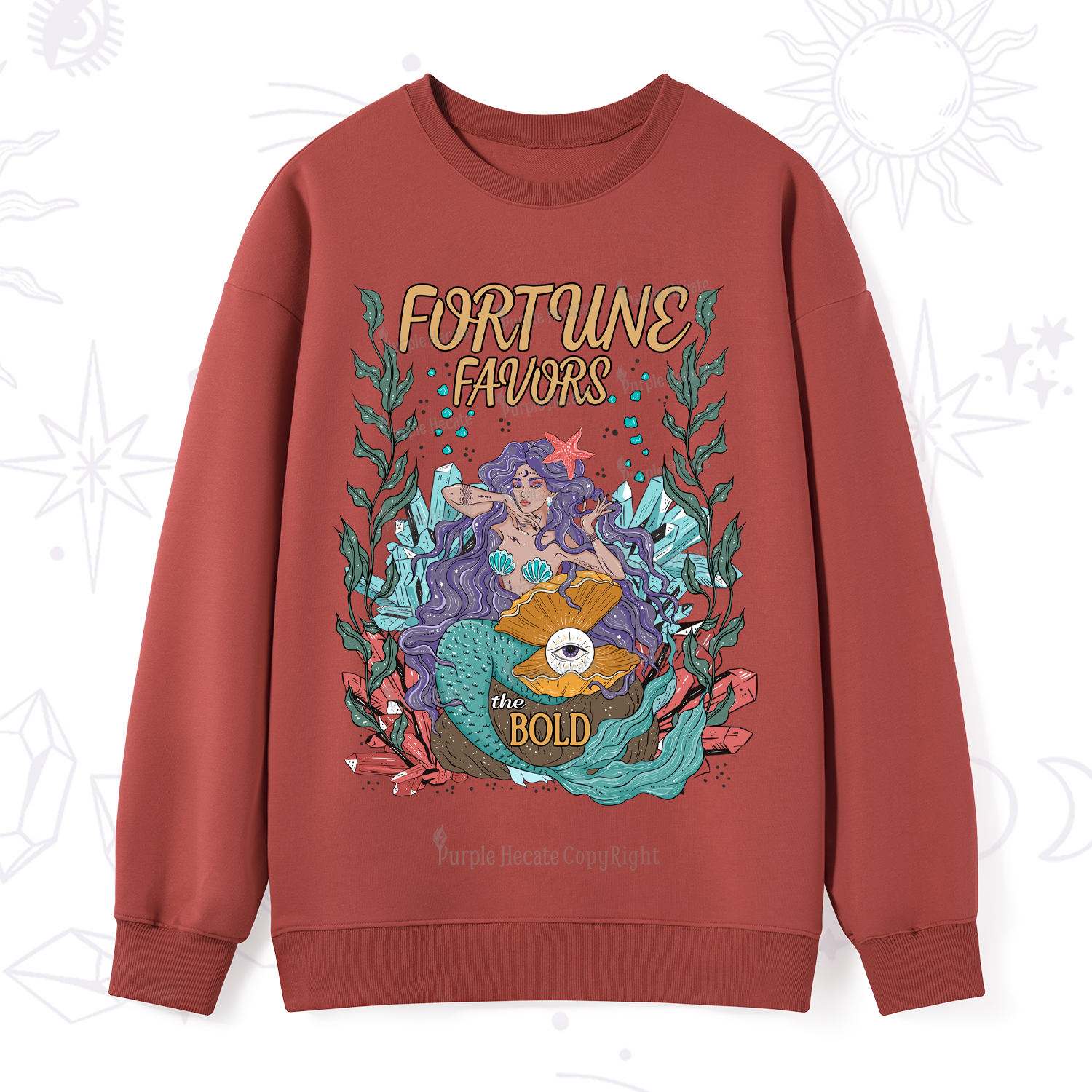 Purplehecate Fortune Favors The Bold Sweatshirt