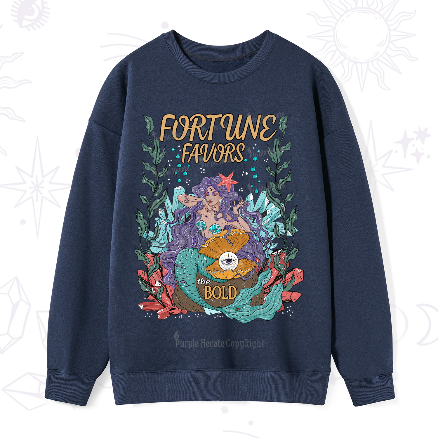 Purplehecate Fortune Favors The Bold Sweatshirt