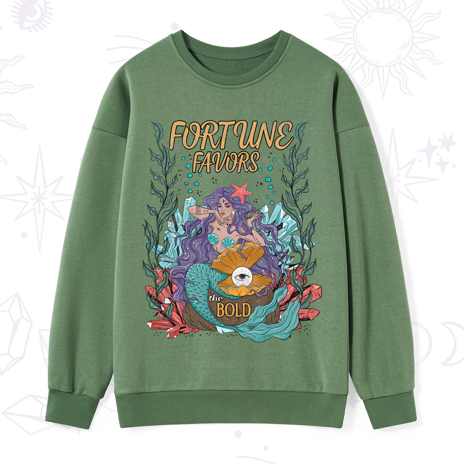 Purplehecate Fortune Favors The Bold Sweatshirt