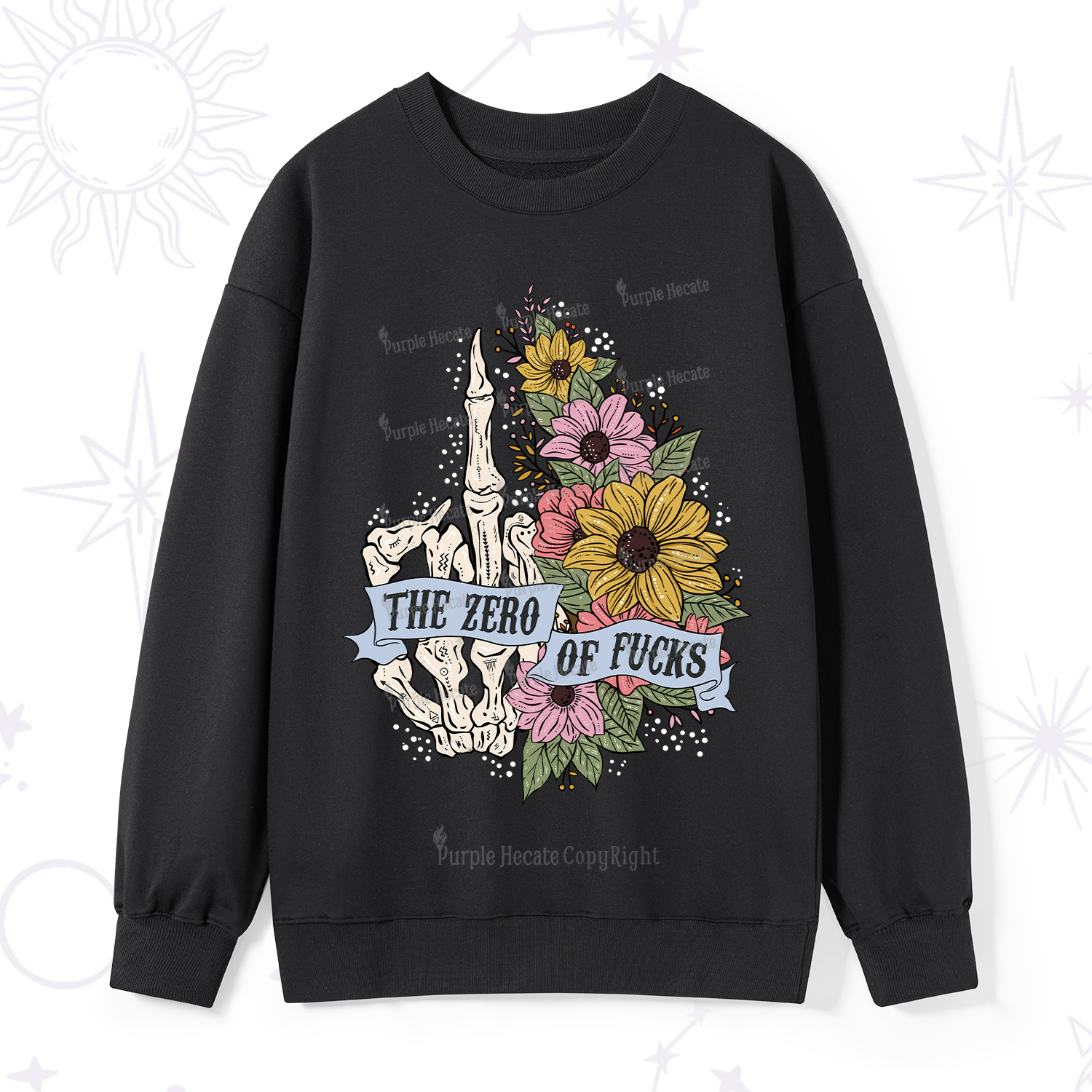 Purplehecate The Zero Of Fucks Sweatshirt