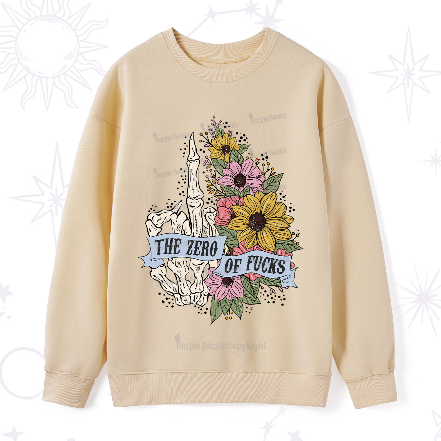 Purplehecate The Zero Of Fucks Sweatshirt