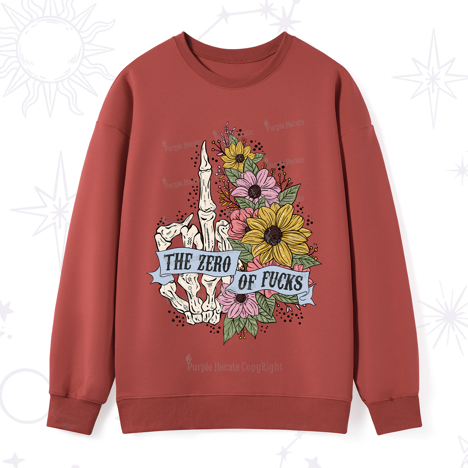 Purplehecate The Zero Of Fucks Sweatshirt