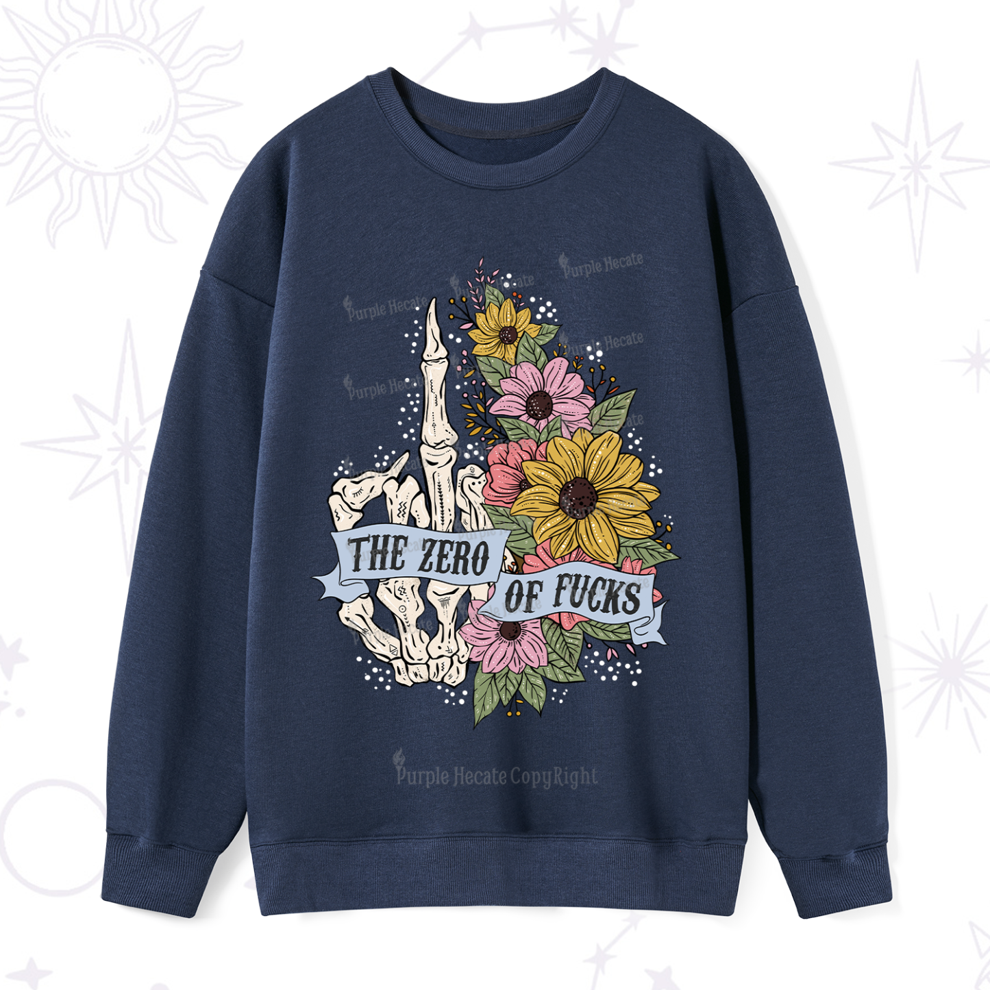 Purplehecate The Zero Of Fucks Sweatshirt