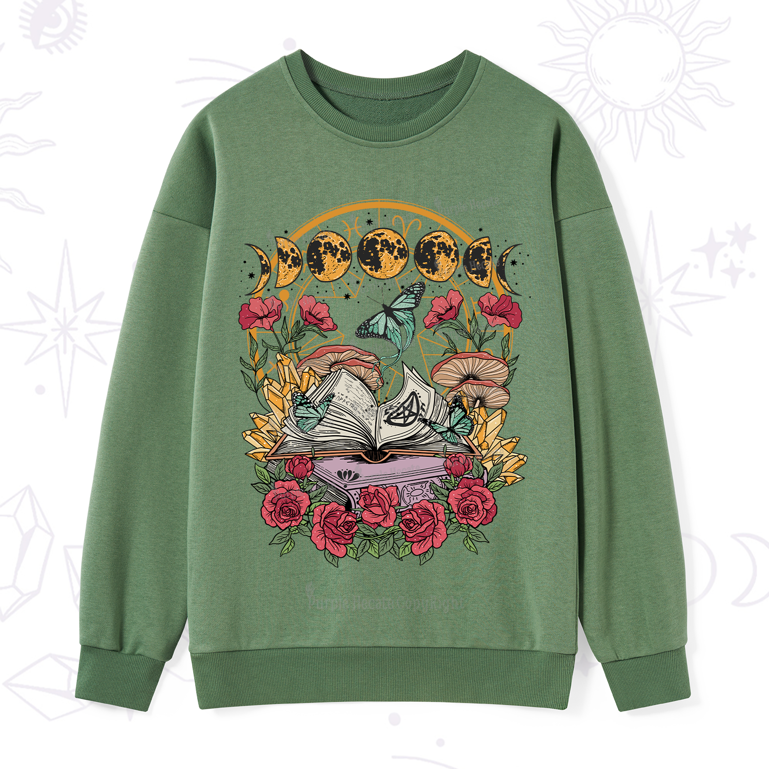 Purplehecate Witchy Book Sweatshirt
