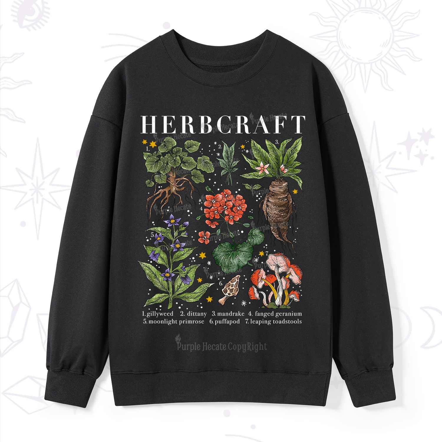 Purplehecate Magical Herbcraft Sweatshirt