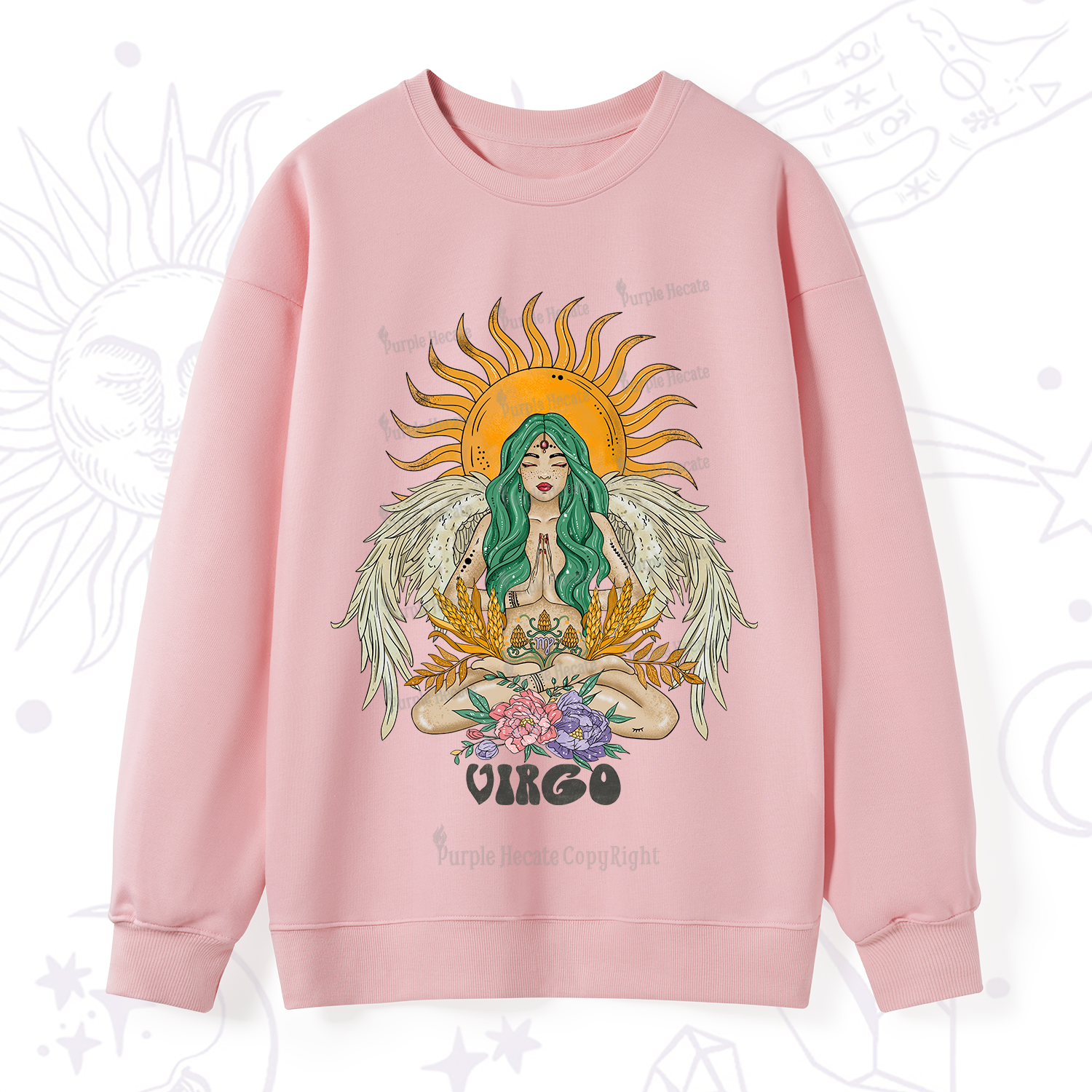 Purplehecate Sun Guardian Of Virgo Zodiac Sweatshirt
