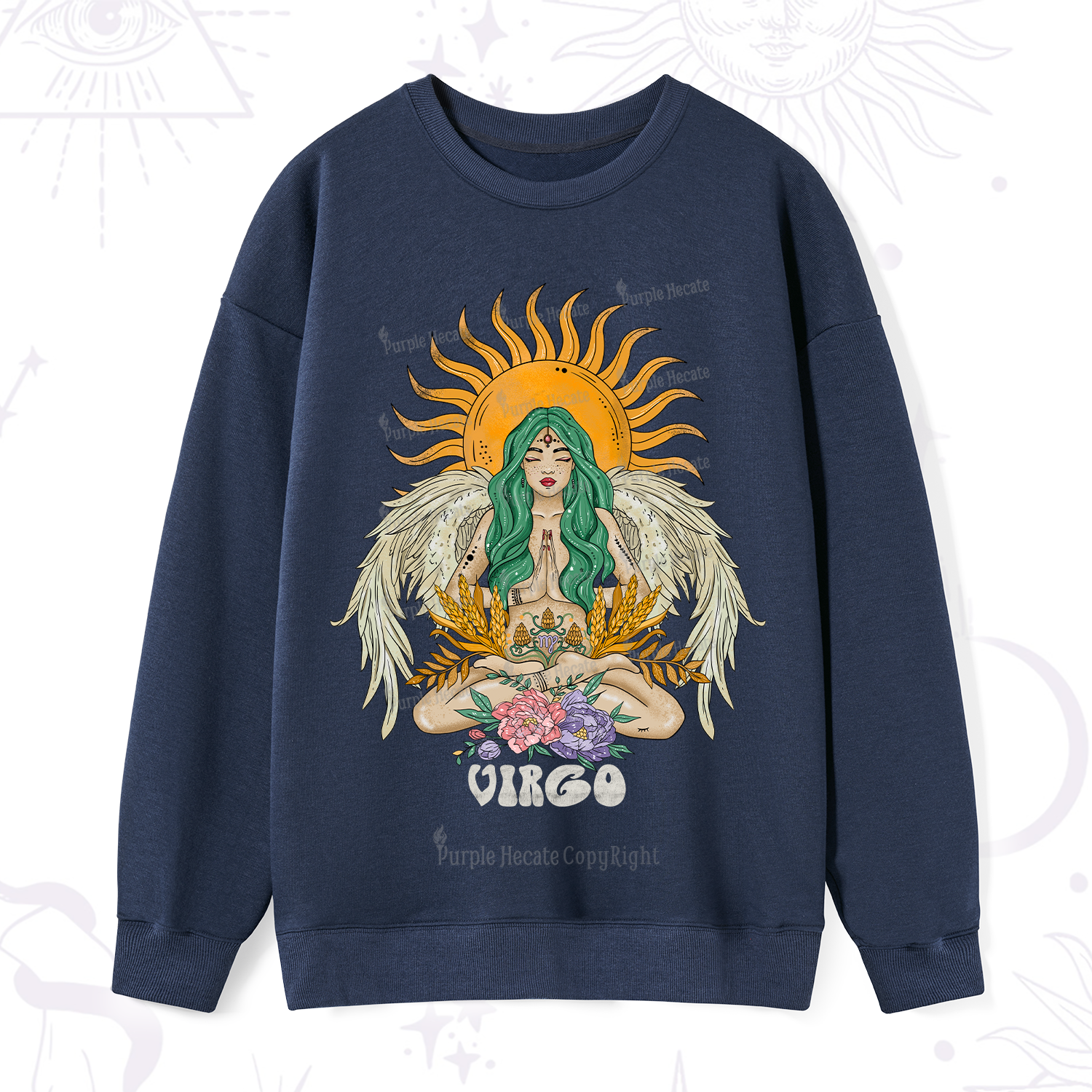 Purplehecate Sun Guardian Of Virgo Zodiac Sweatshirt