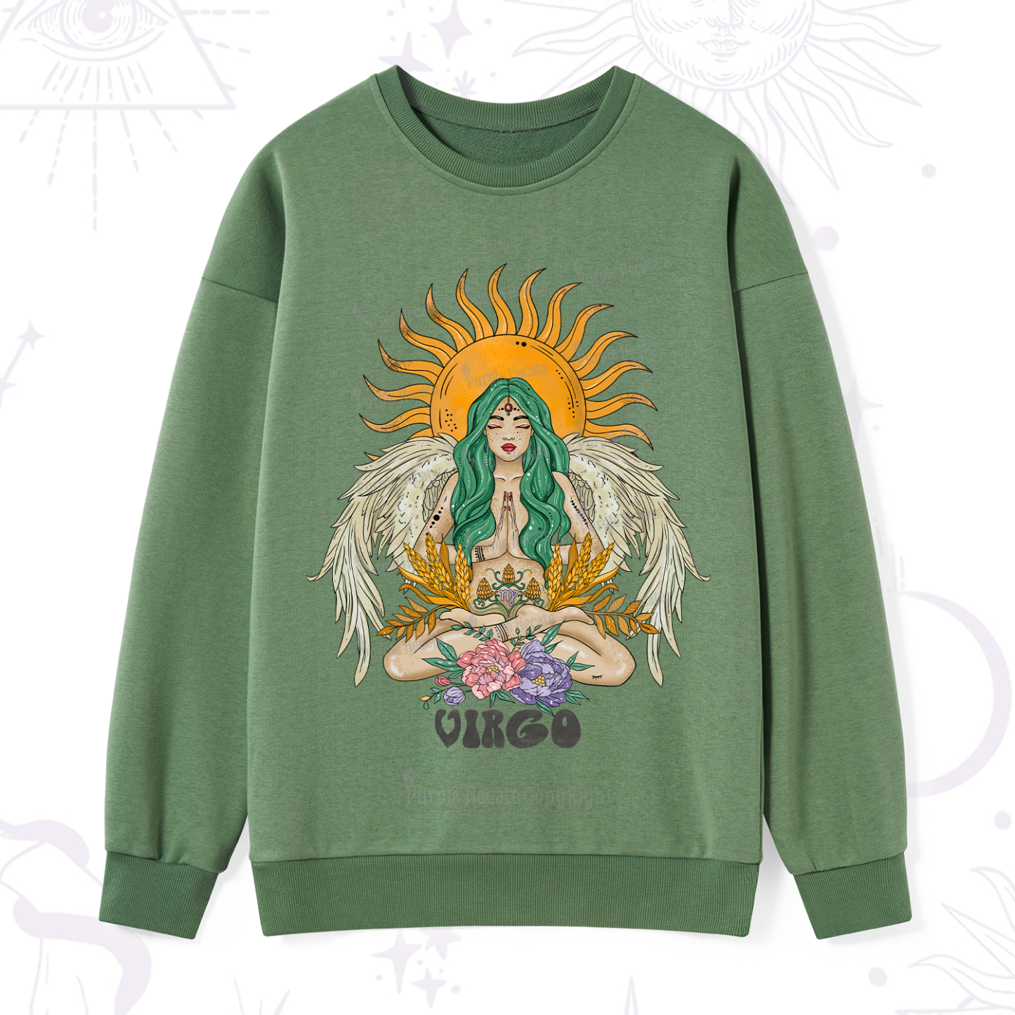 Purplehecate Sun Guardian Of Virgo Zodiac Sweatshirt