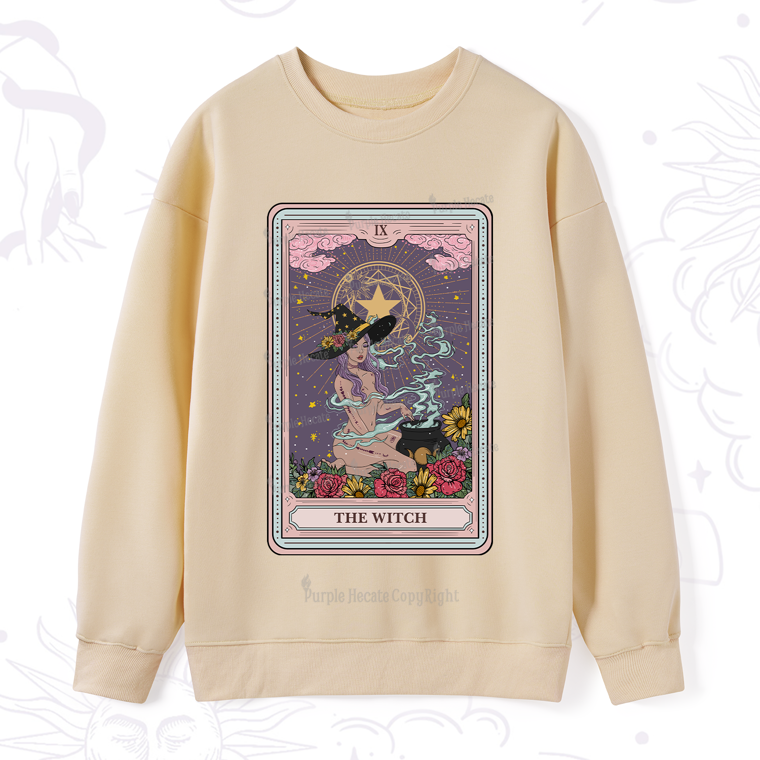 Purplehecate The Witch Tarot Sweatshirt