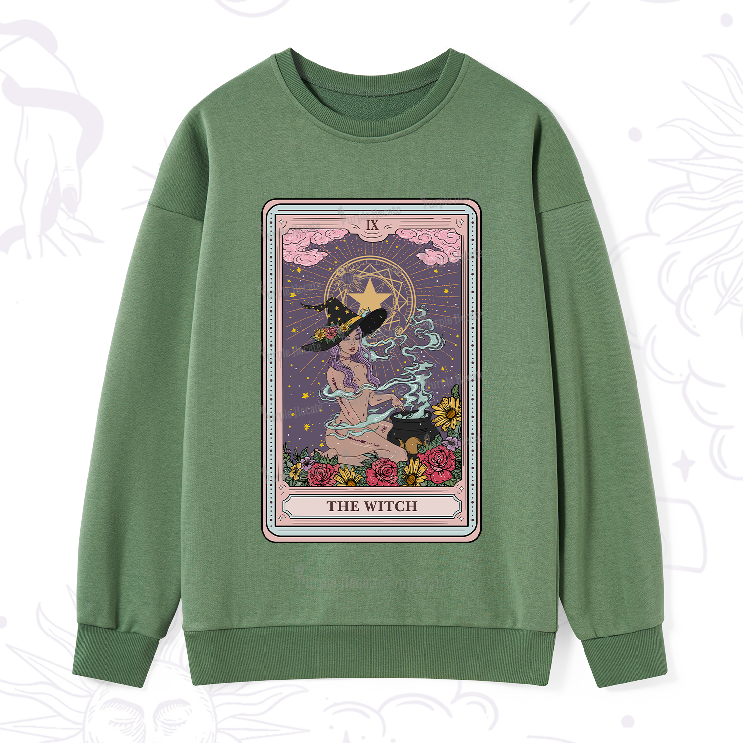 Purplehecate The Witch Tarot Sweatshirt