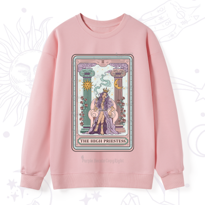 Purplehecate The High Priestess Tarot Card Sweatshirt