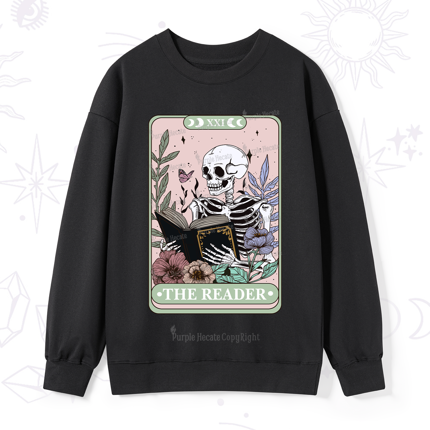Purplehecate The Reader's Tarot Sweatshirt