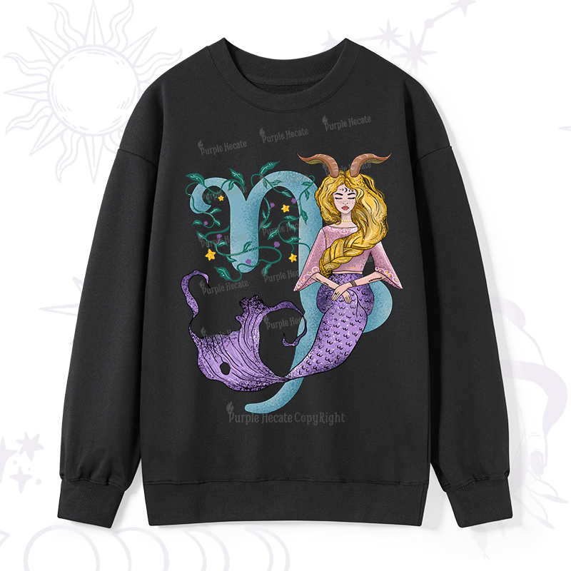 Purplehecate Capricorn In Astrology Zodiac Sweatshirt