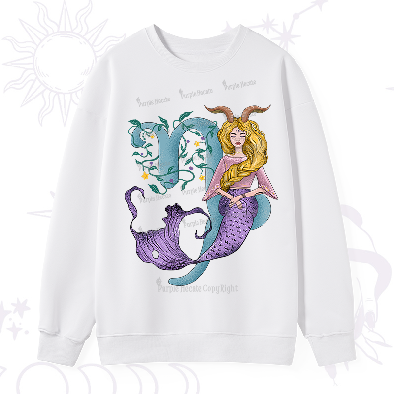 Purplehecate Capricorn In Astrology Zodiac Sweatshirt