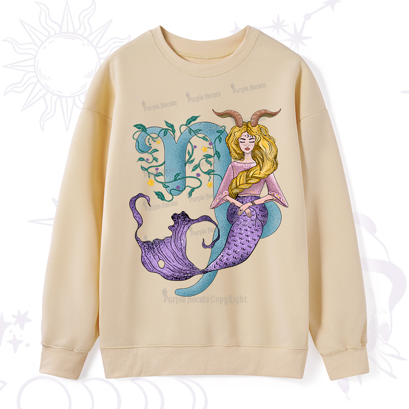 Purplehecate Capricorn In Astrology Zodiac Sweatshirt