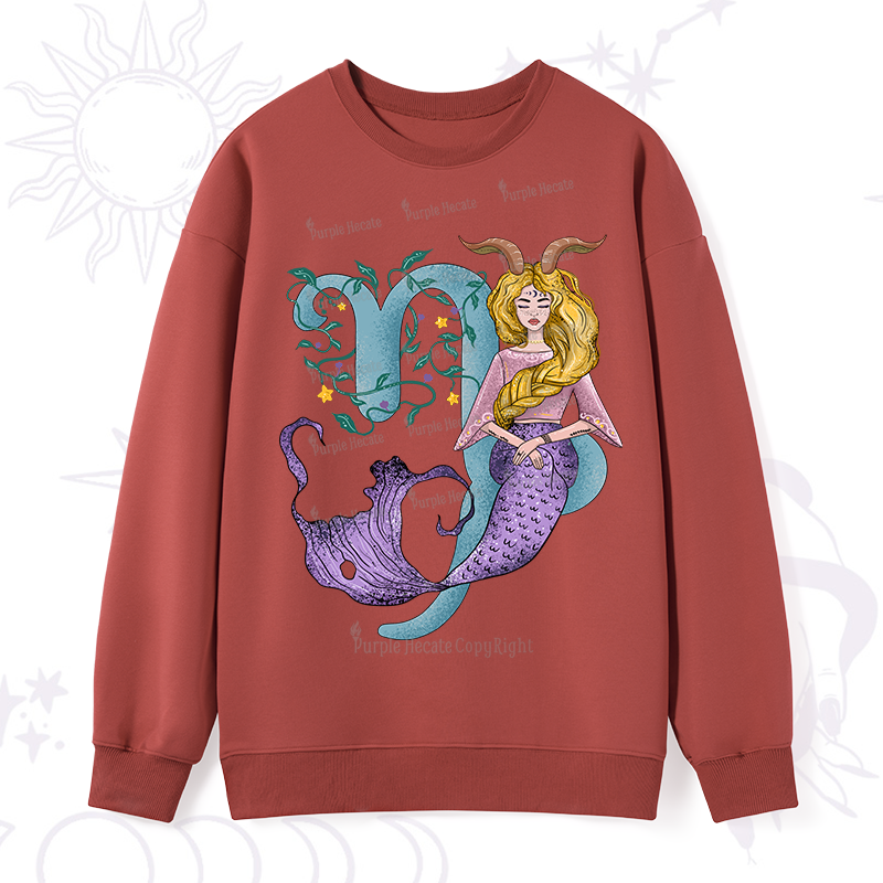 Purplehecate Capricorn In Astrology Zodiac Sweatshirt