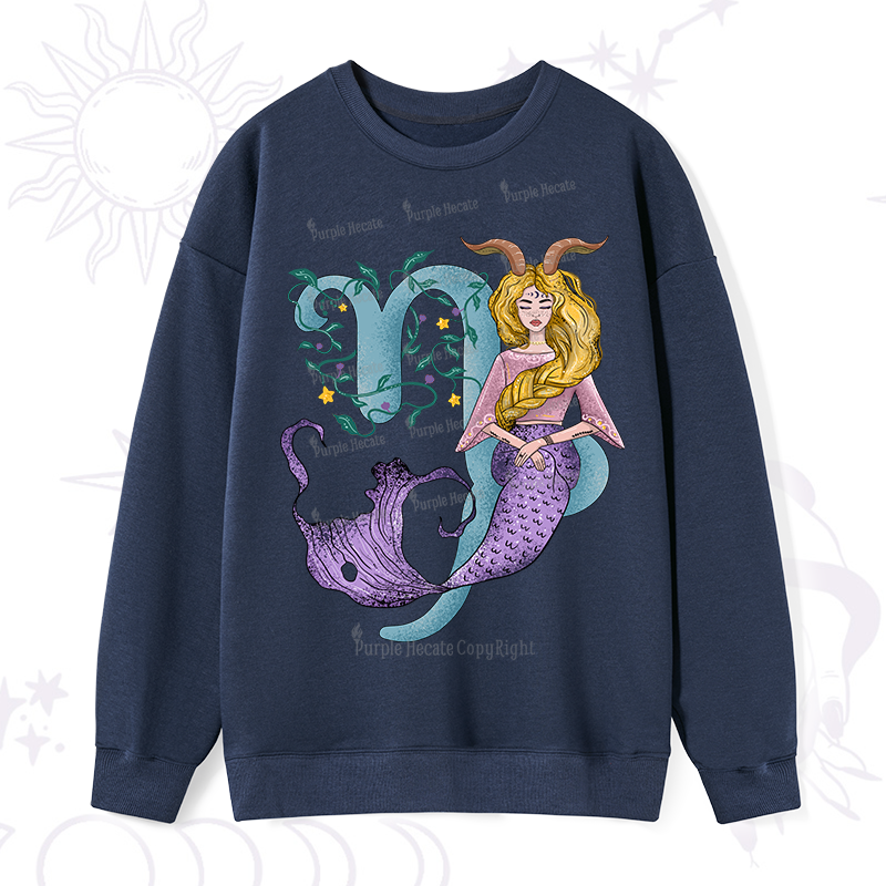 Purplehecate Capricorn In Astrology Zodiac Sweatshirt