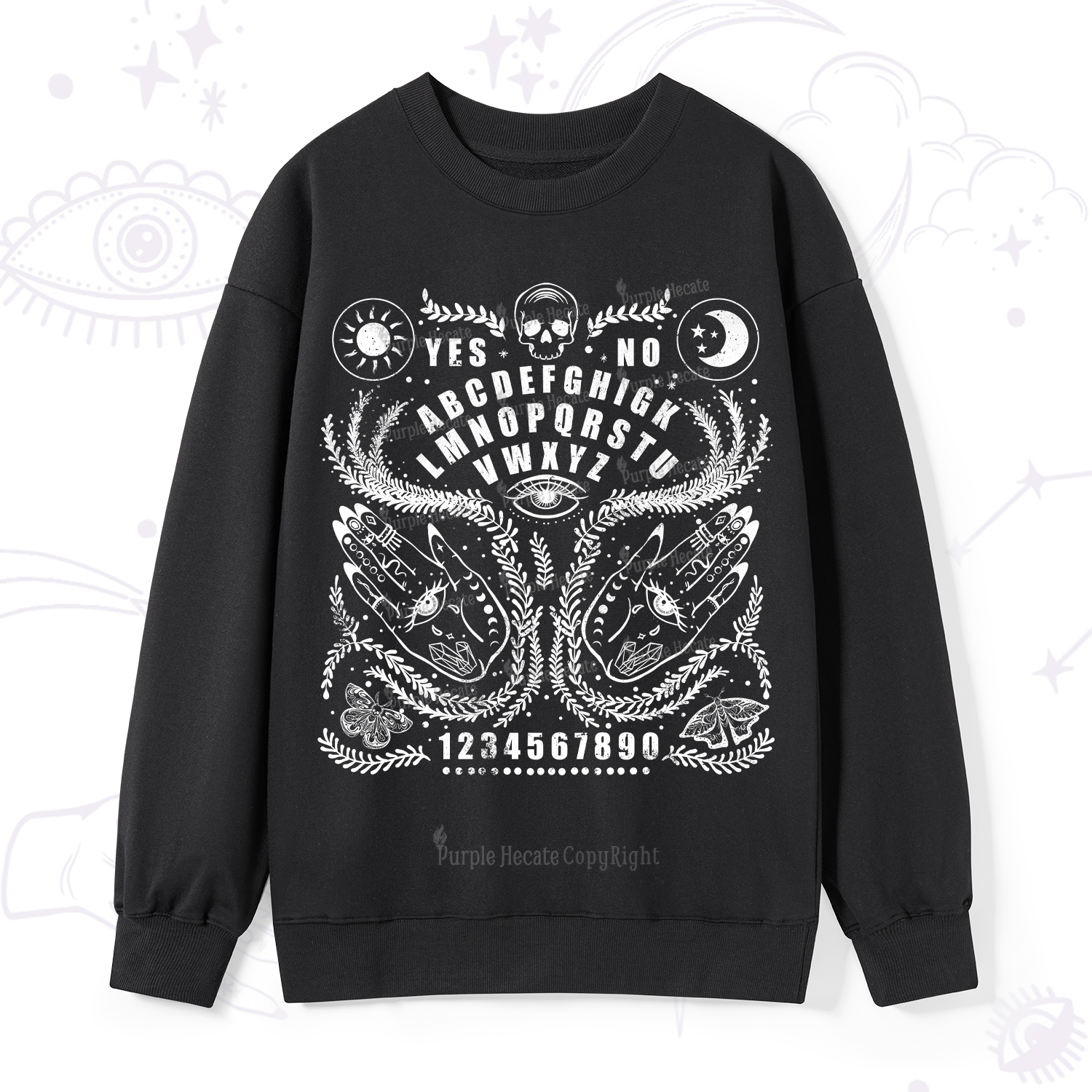 Purplehecate Ouija Spirit Board Sweatshirt