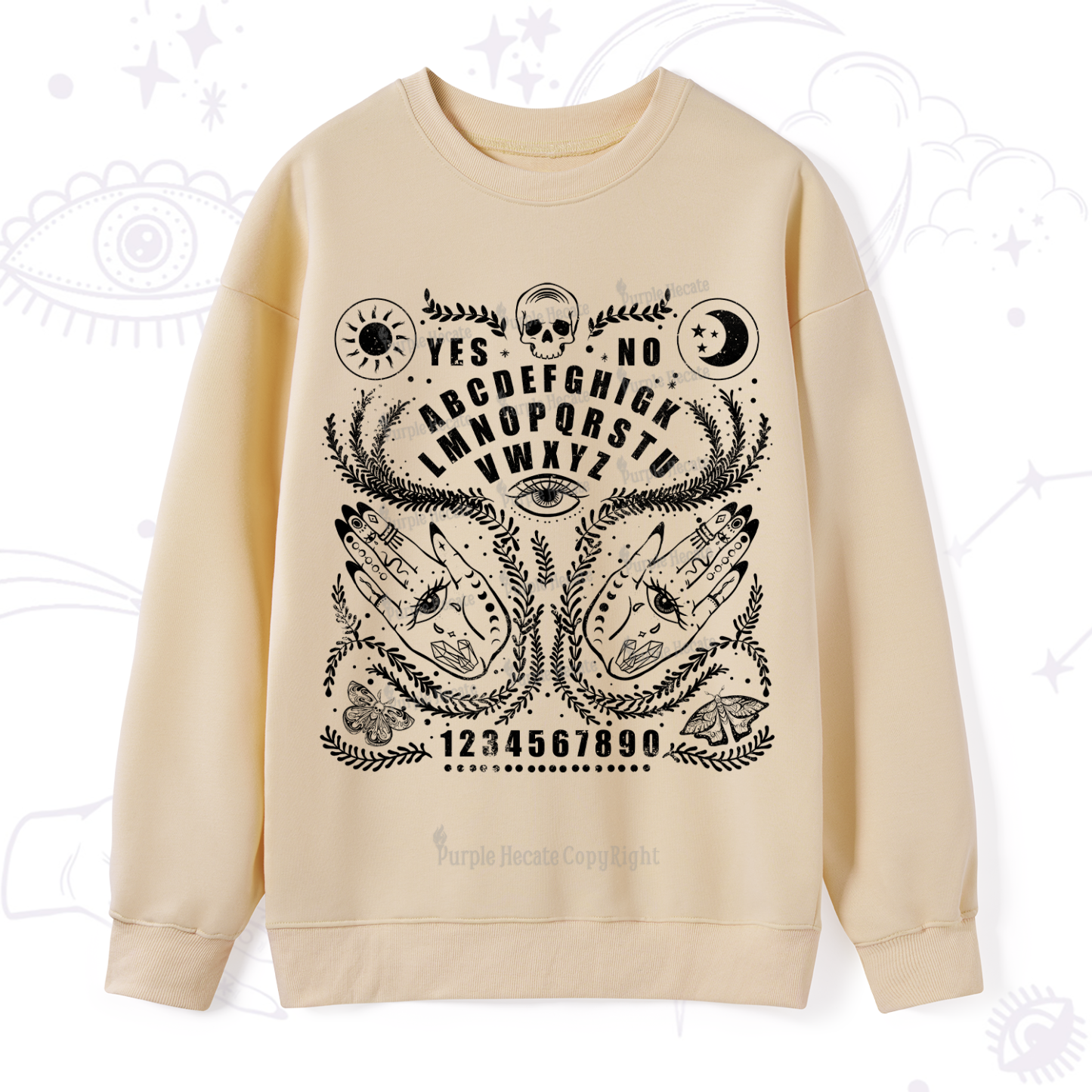 Purplehecate Ouija Spirit Board Sweatshirt