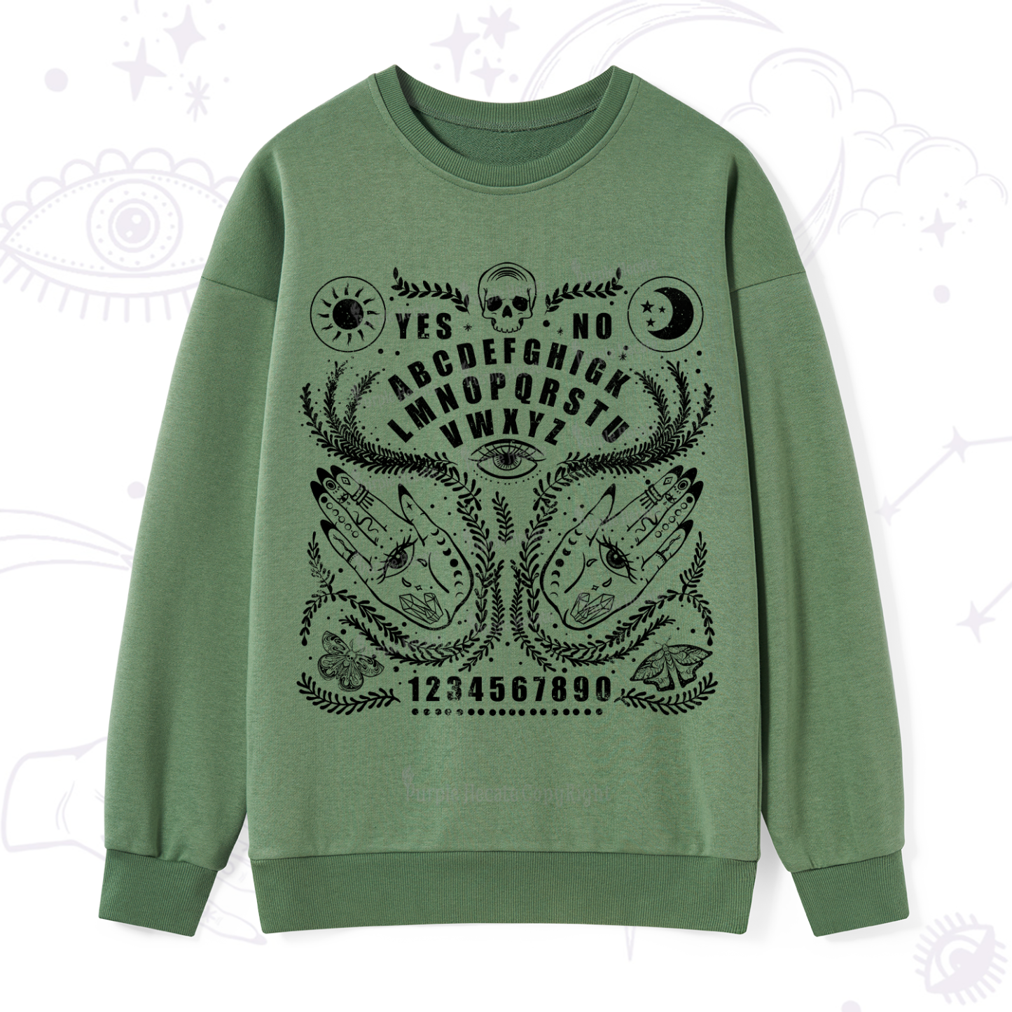 Purplehecate Ouija Spirit Board Sweatshirt