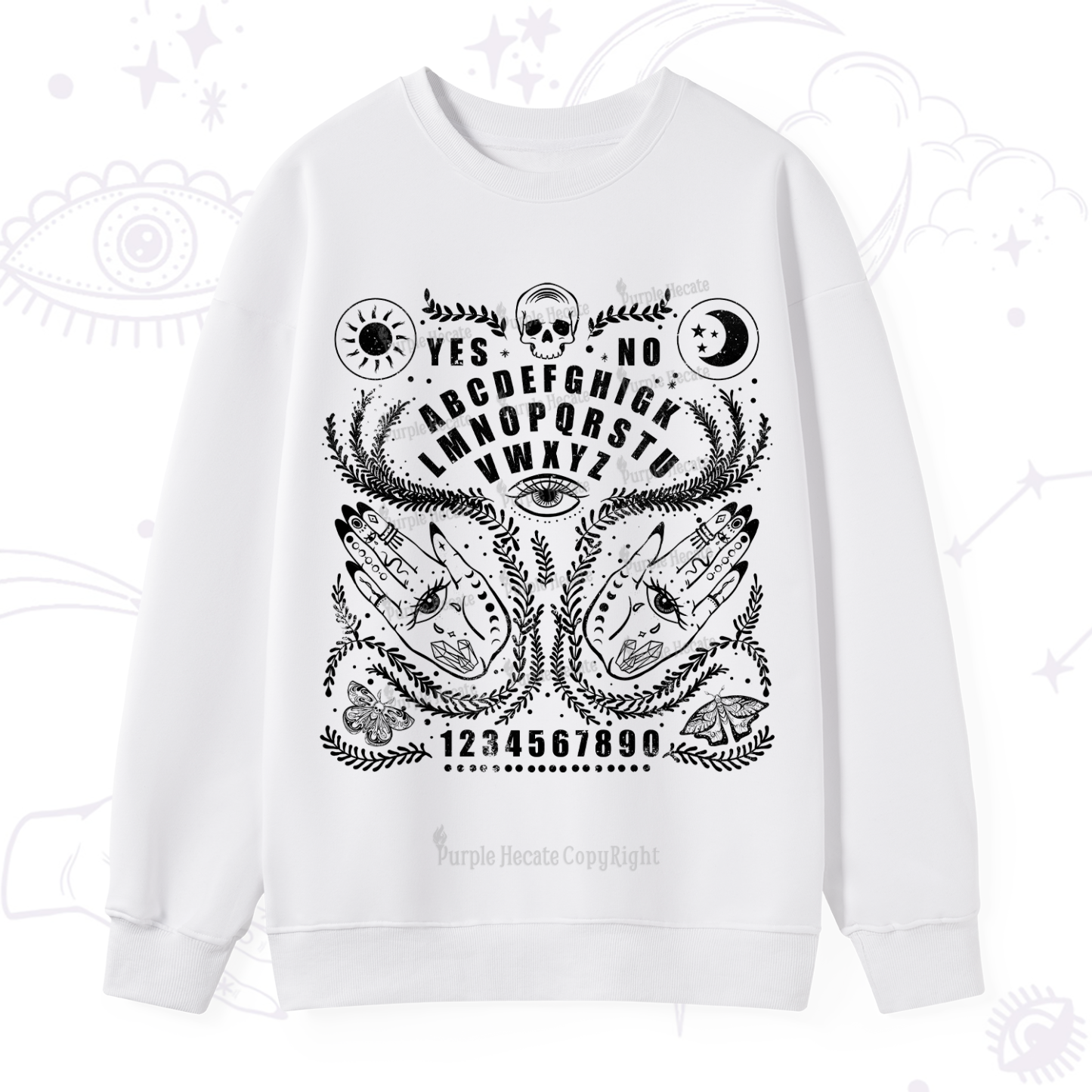 Purplehecate Ouija Spirit Board Sweatshirt