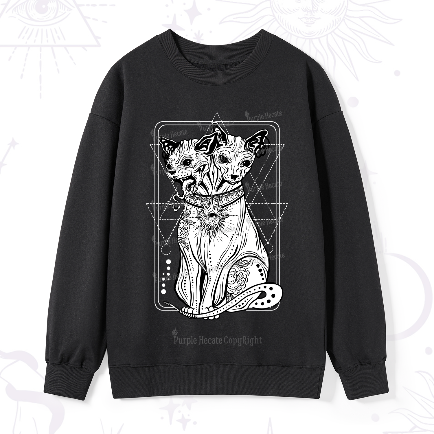 Purplehecate The Cat Goddess Bastet Sweatshirt