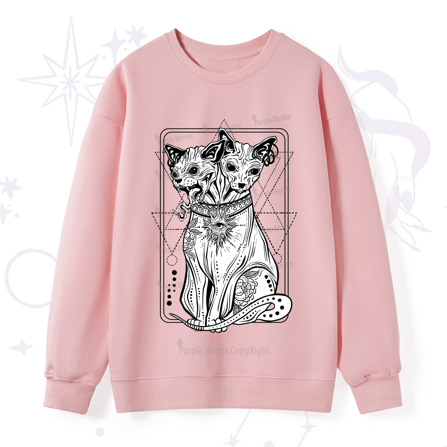 Purplehecate The Cat Goddess Bastet Sweatshirt