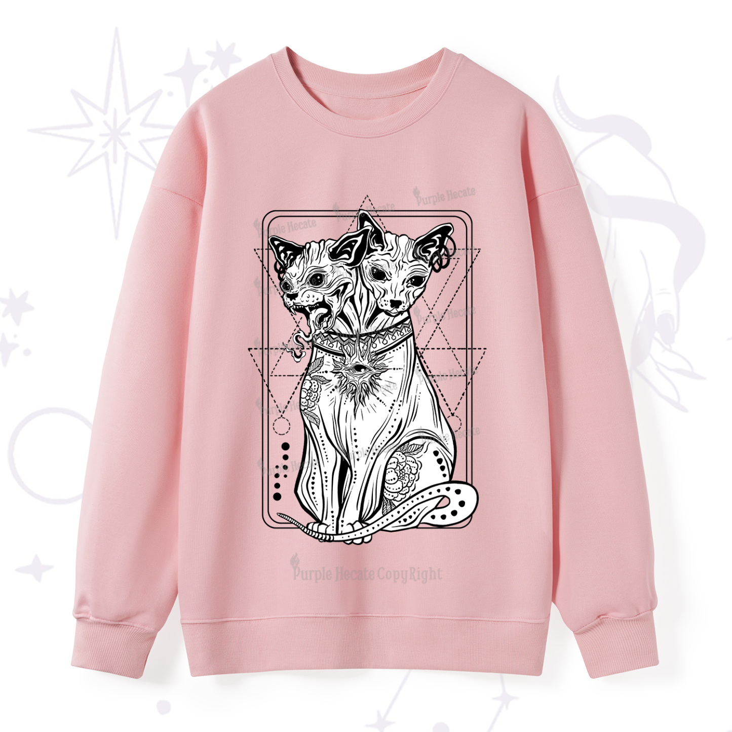 Purplehecate The Cat Goddess Bastet Sweatshirt