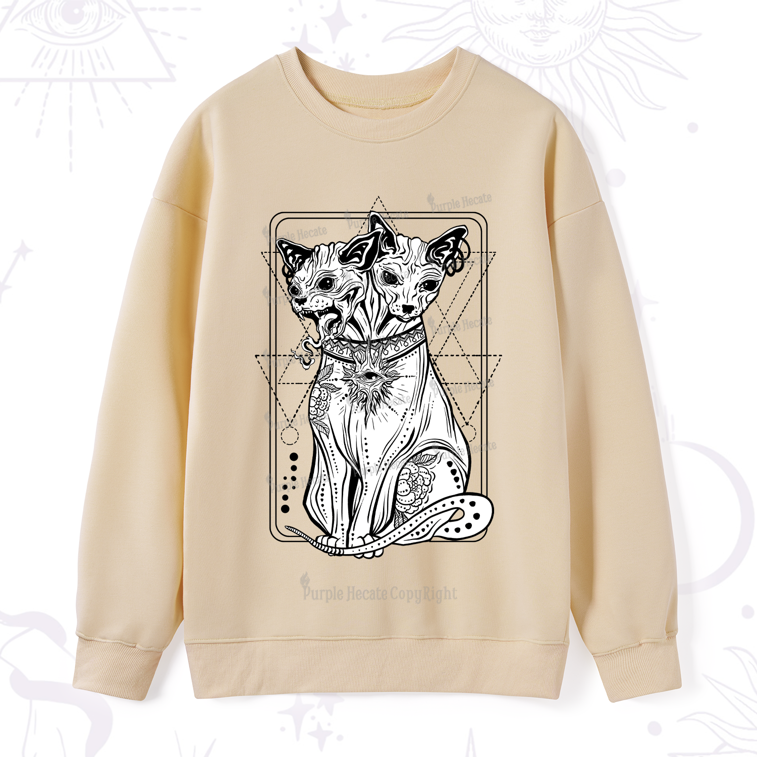 Purplehecate The Cat Goddess Bastet Sweatshirt