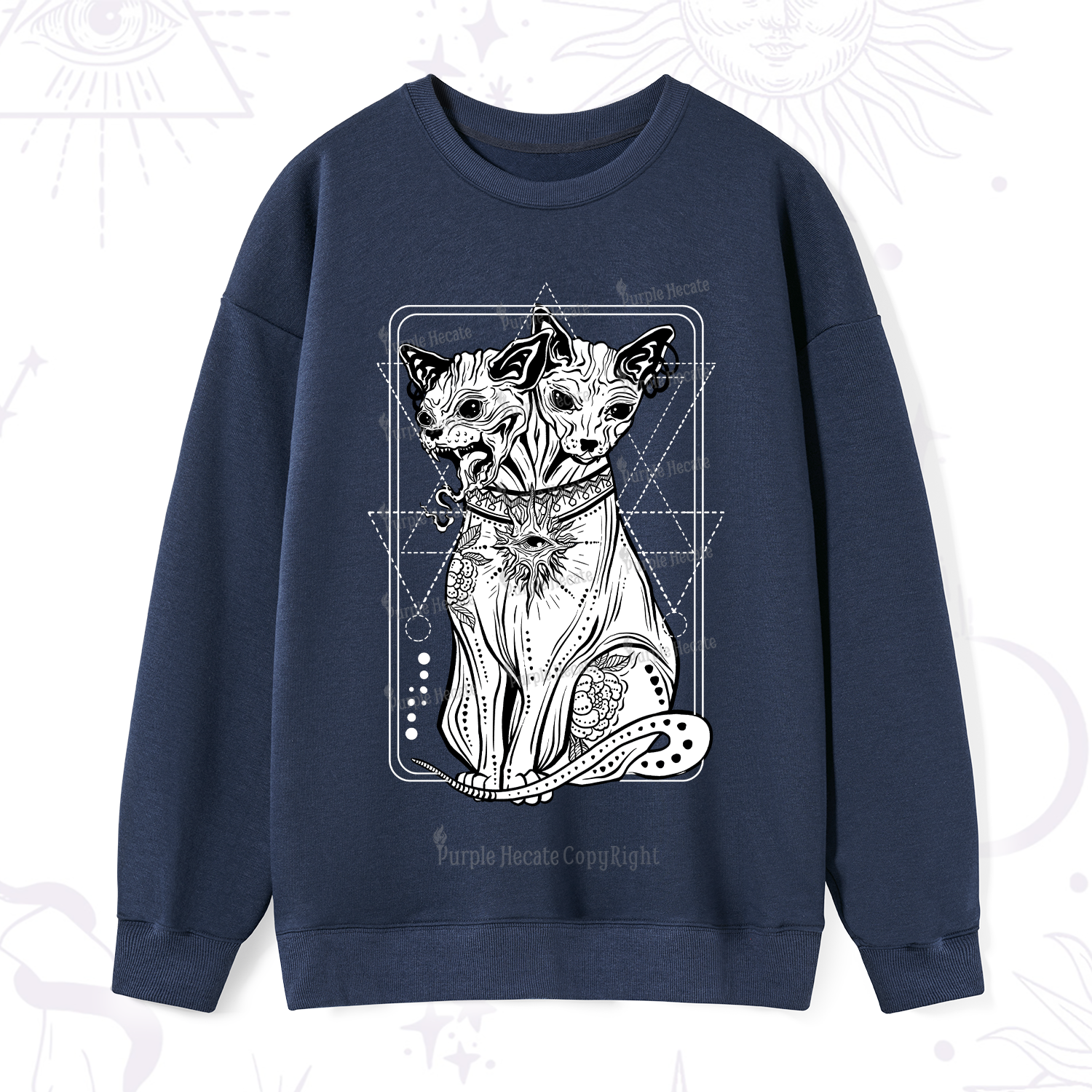 Purplehecate The Cat Goddess Bastet Sweatshirt