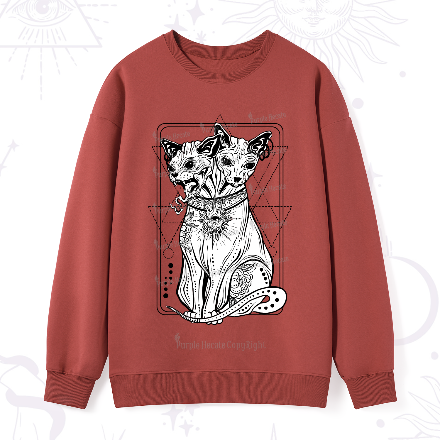 Purplehecate The Cat Goddess Bastet Sweatshirt