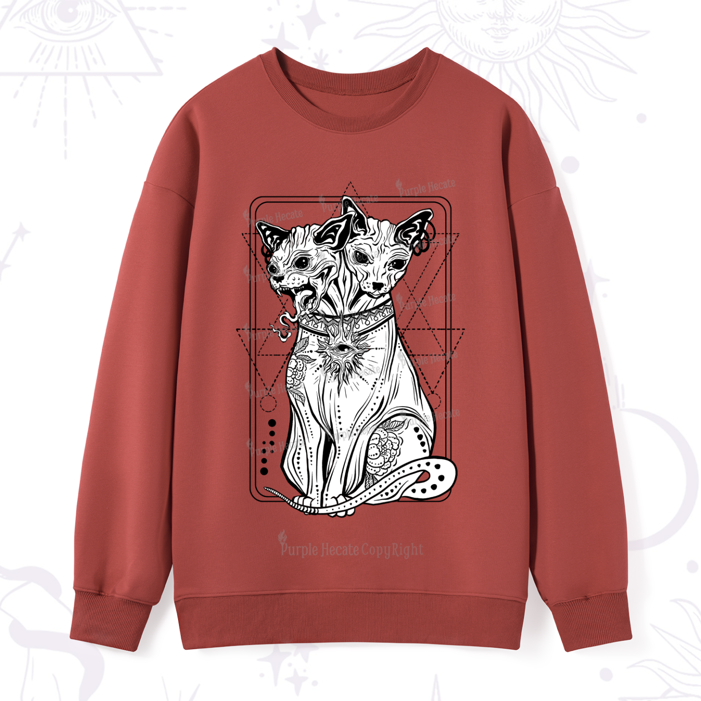 Purplehecate The Cat Goddess Bastet Sweatshirt