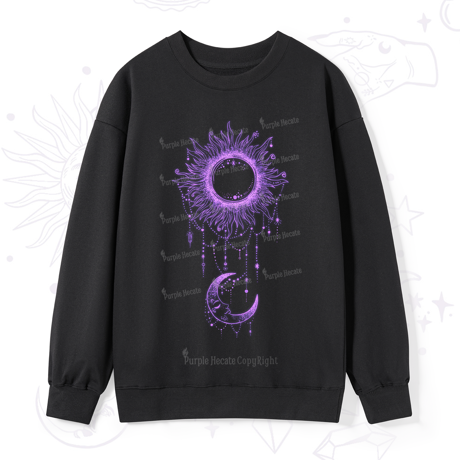 Purplehecate Radiance Of Sun And Moon Sweatshirt