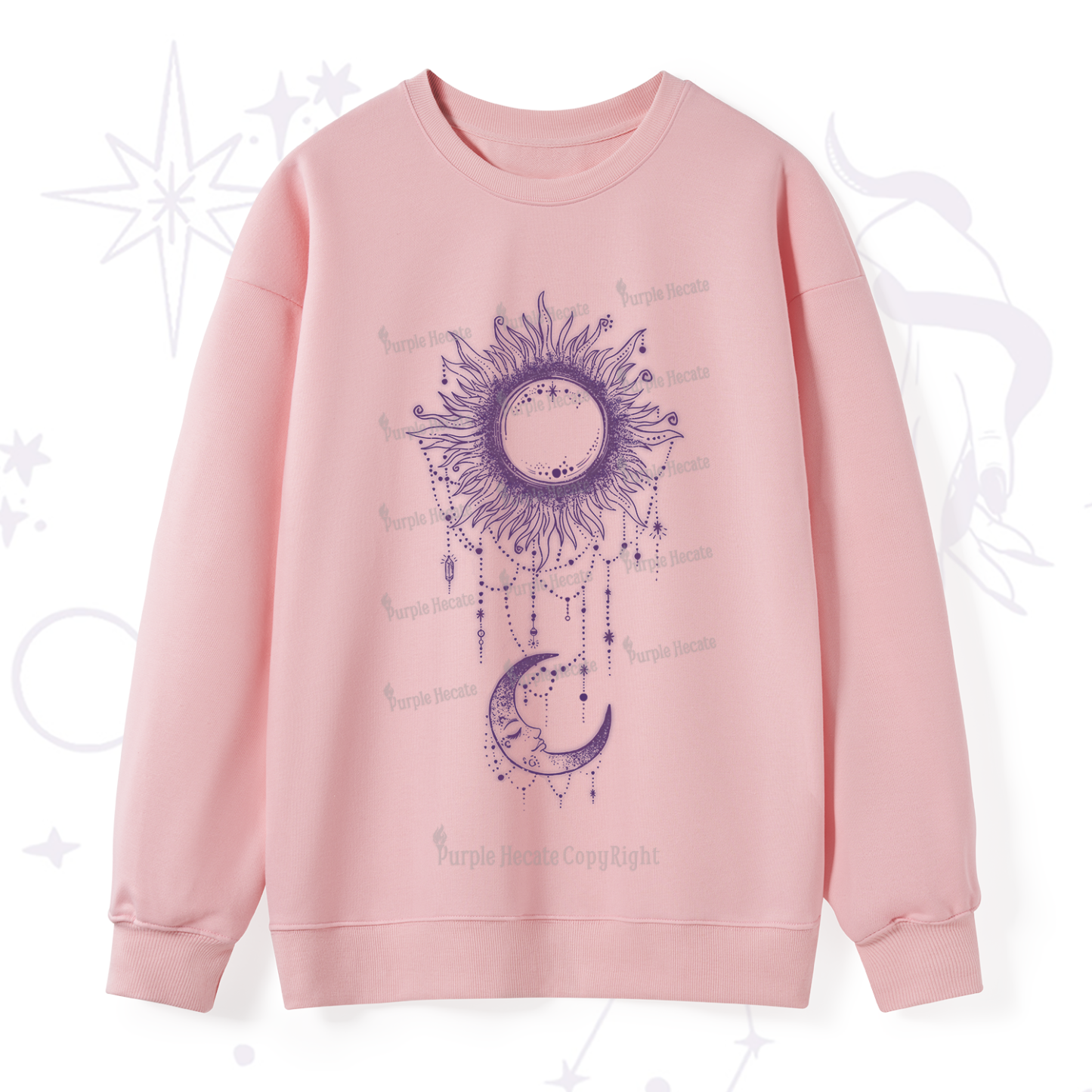 Purplehecate Radiance Of Sun And Moon Sweatshirt
