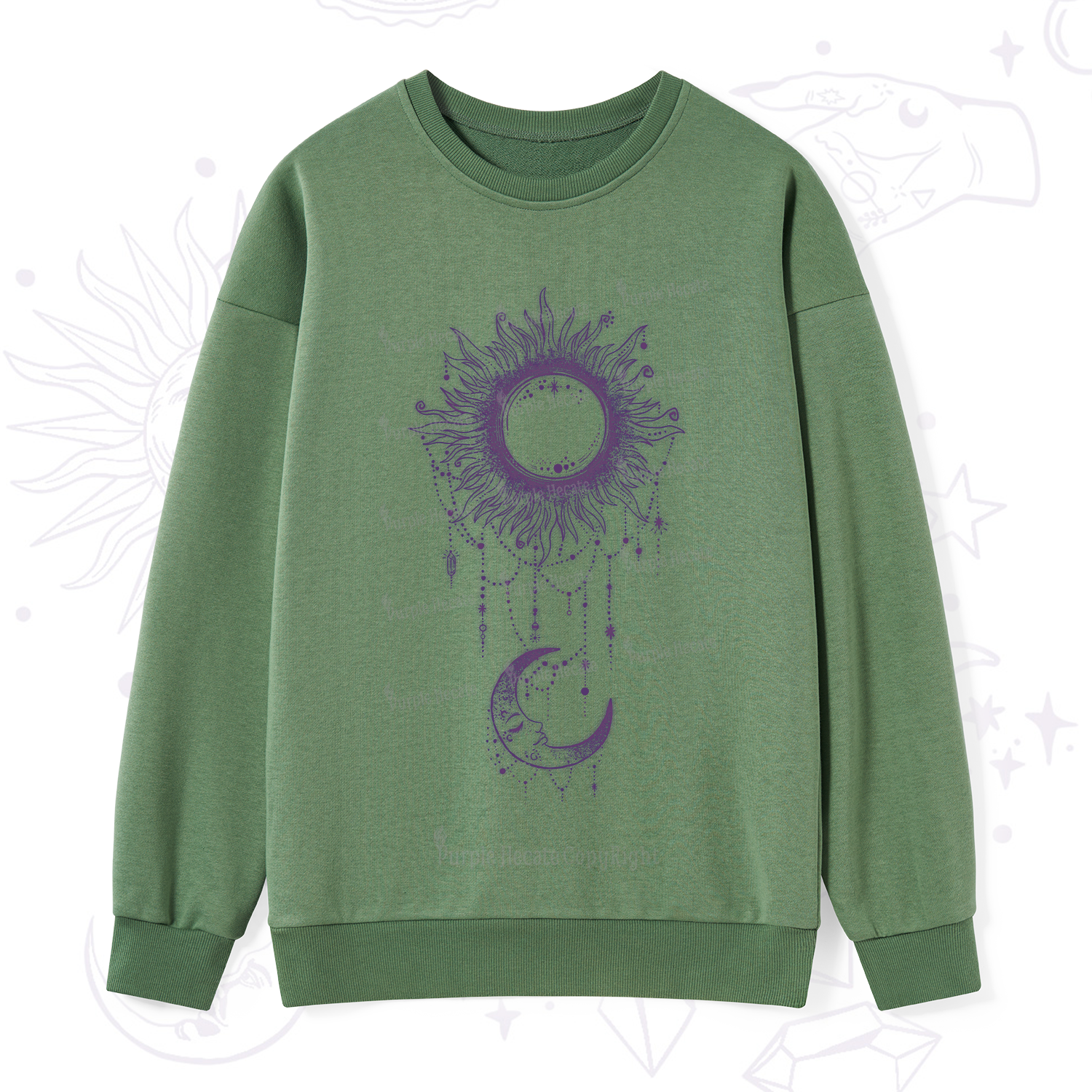 Purplehecate Radiance Of Sun And Moon Sweatshirt