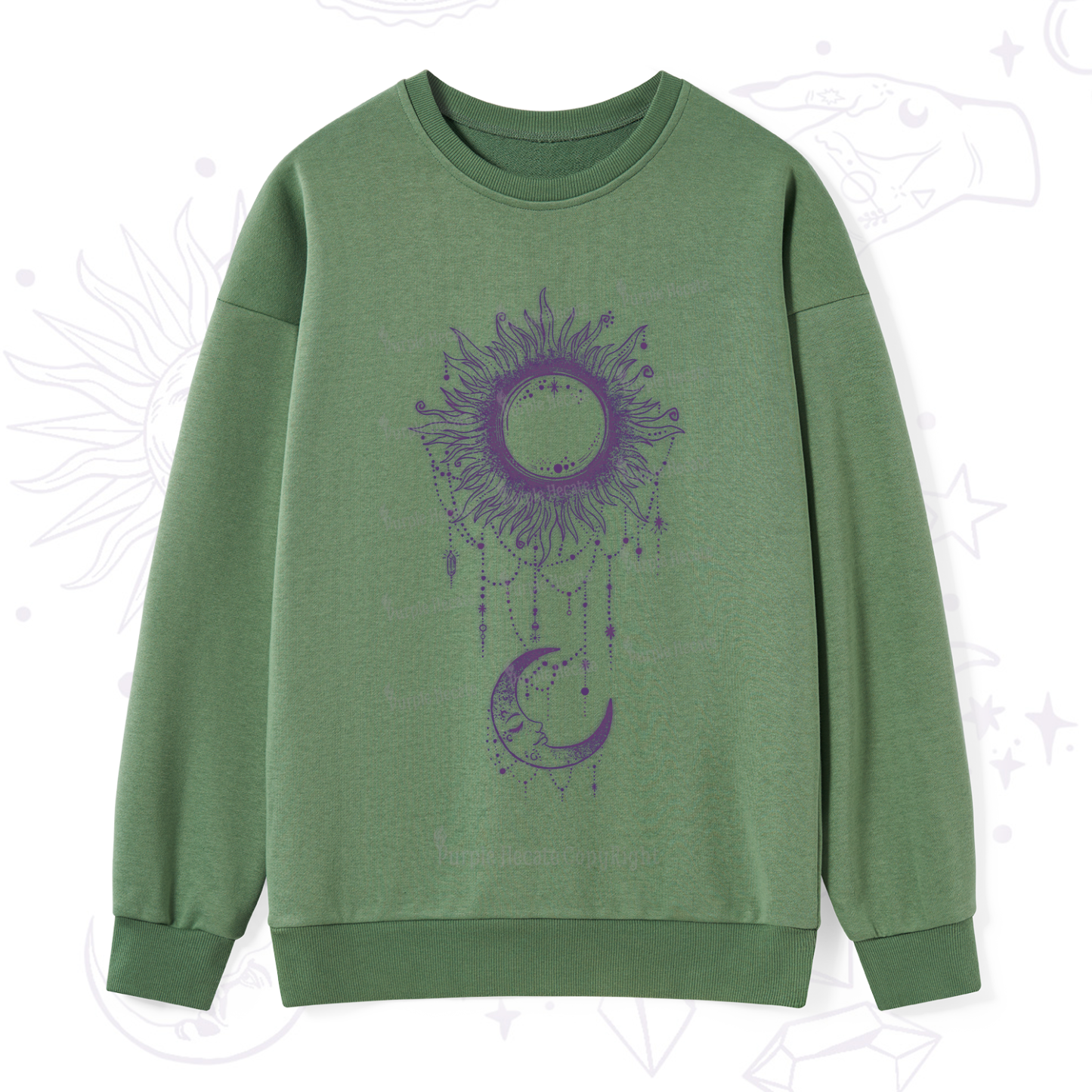 Purplehecate Radiance Of Sun And Moon Sweatshirt