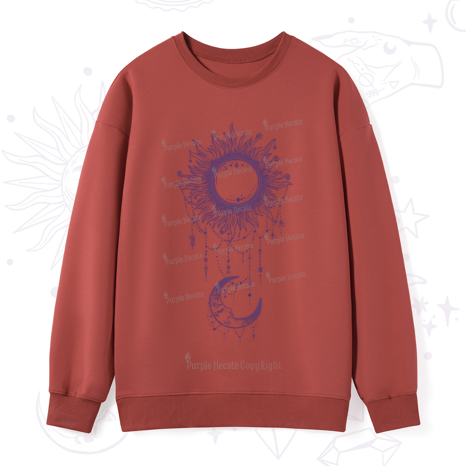 Purplehecate Radiance Of Sun And Moon Sweatshirt
