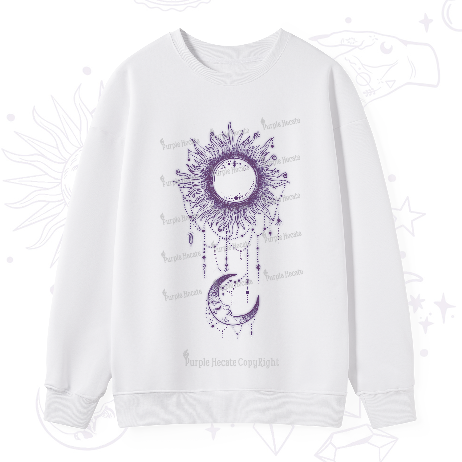 Purplehecate Radiance Of Sun And Moon Sweatshirt