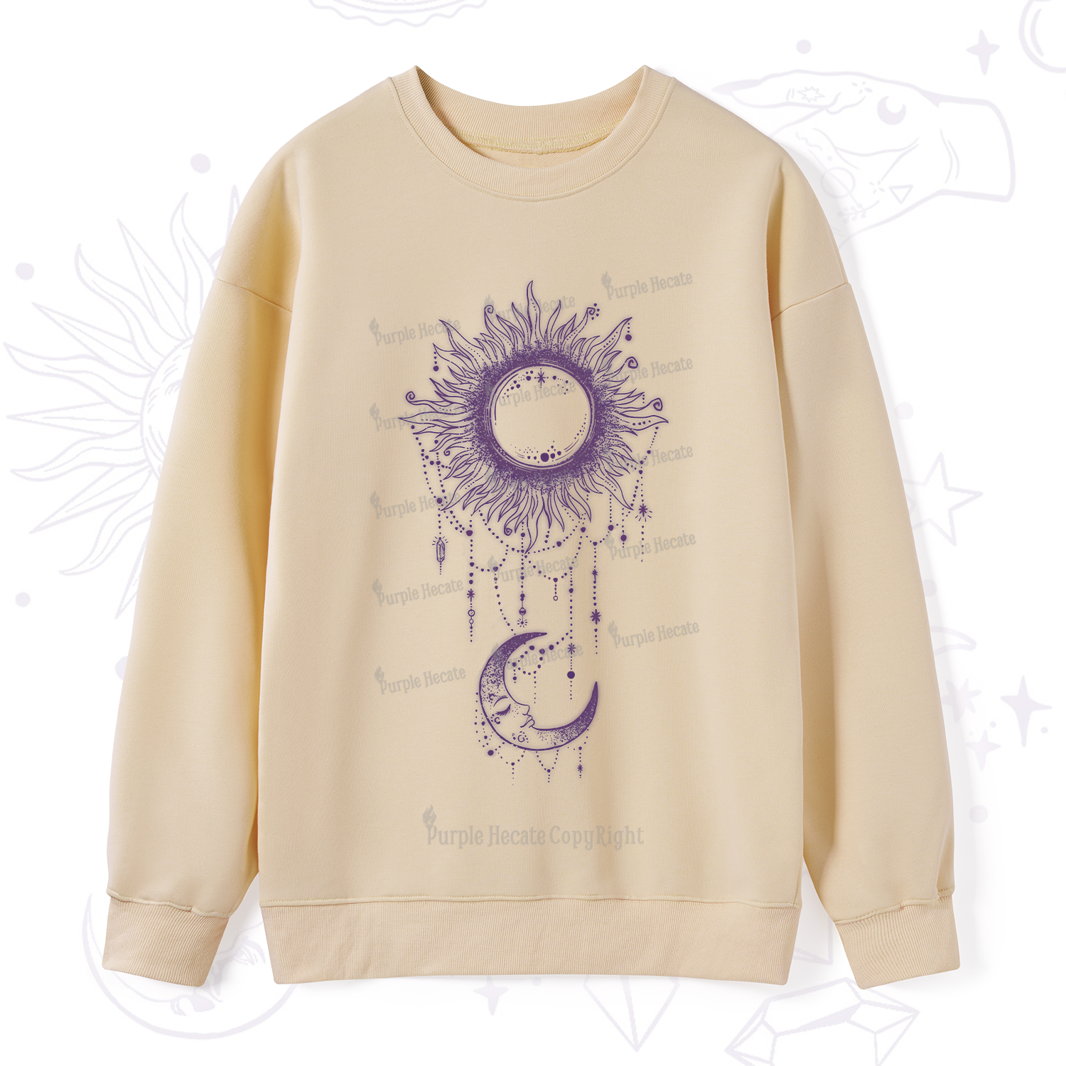 Purplehecate Radiance Of Sun And Moon Sweatshirt