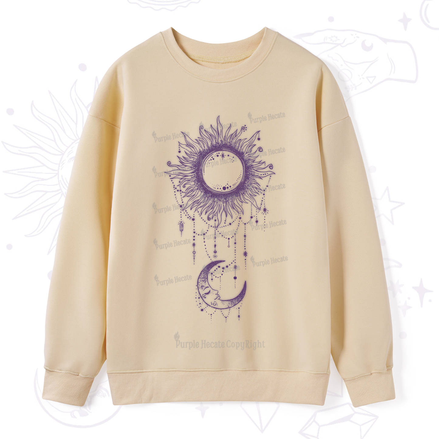 Purplehecate Radiance Of Sun And Moon Sweatshirt