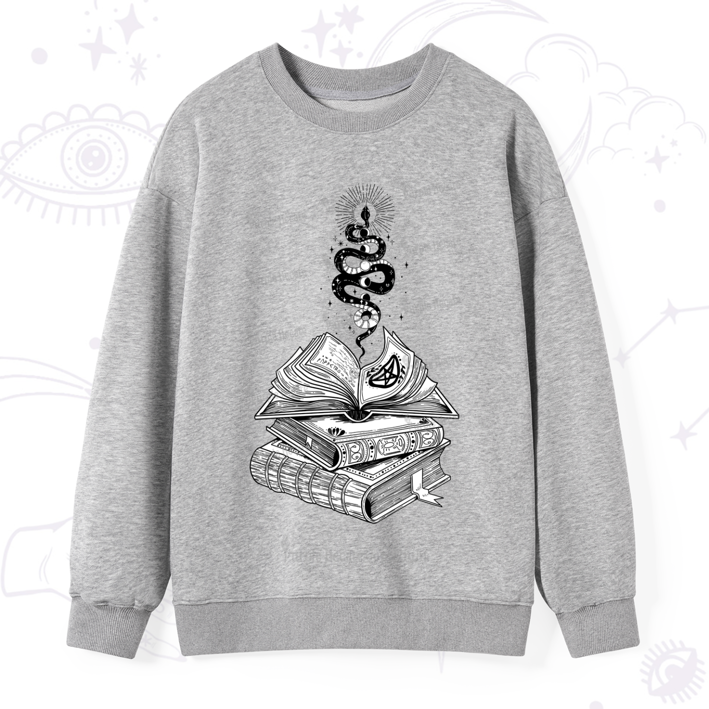 Purplehecate Spellbook And Guardian Serpent Sweatshirt