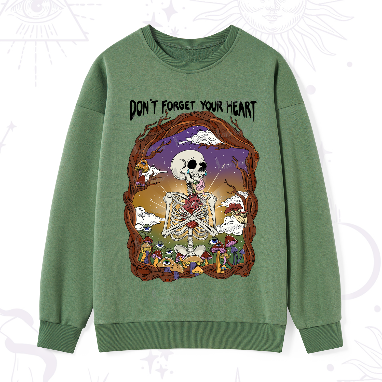 Purplehecate Don't Forget Your Heart Sweatshirt