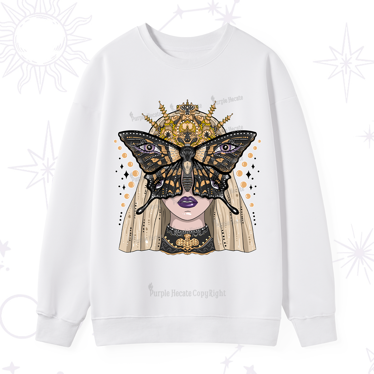 Purplehecate Butterfly Witchy Sweatshirt