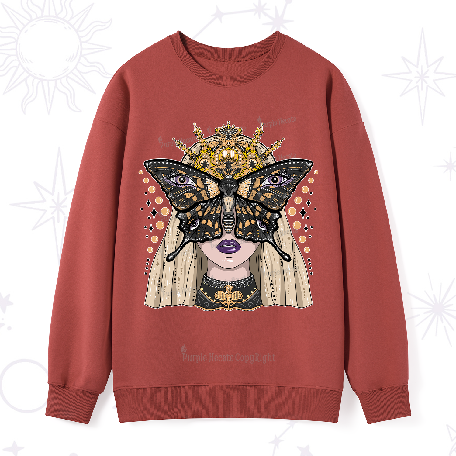 Purplehecate Butterfly Witchy Sweatshirt