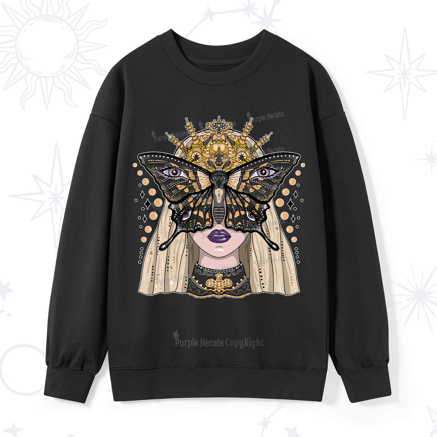 Purplehecate Butterfly Witchy Sweatshirt