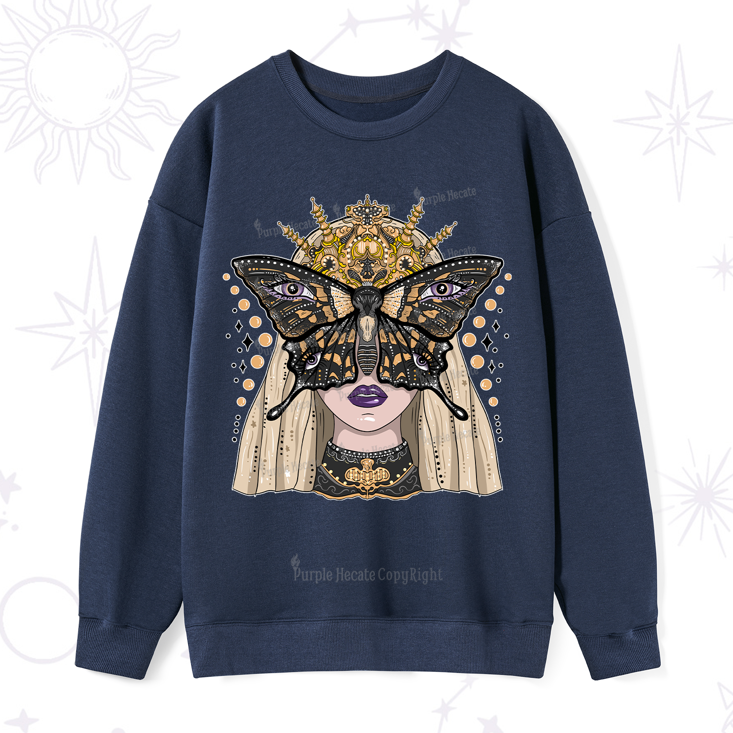 Purplehecate Butterfly Witchy Sweatshirt