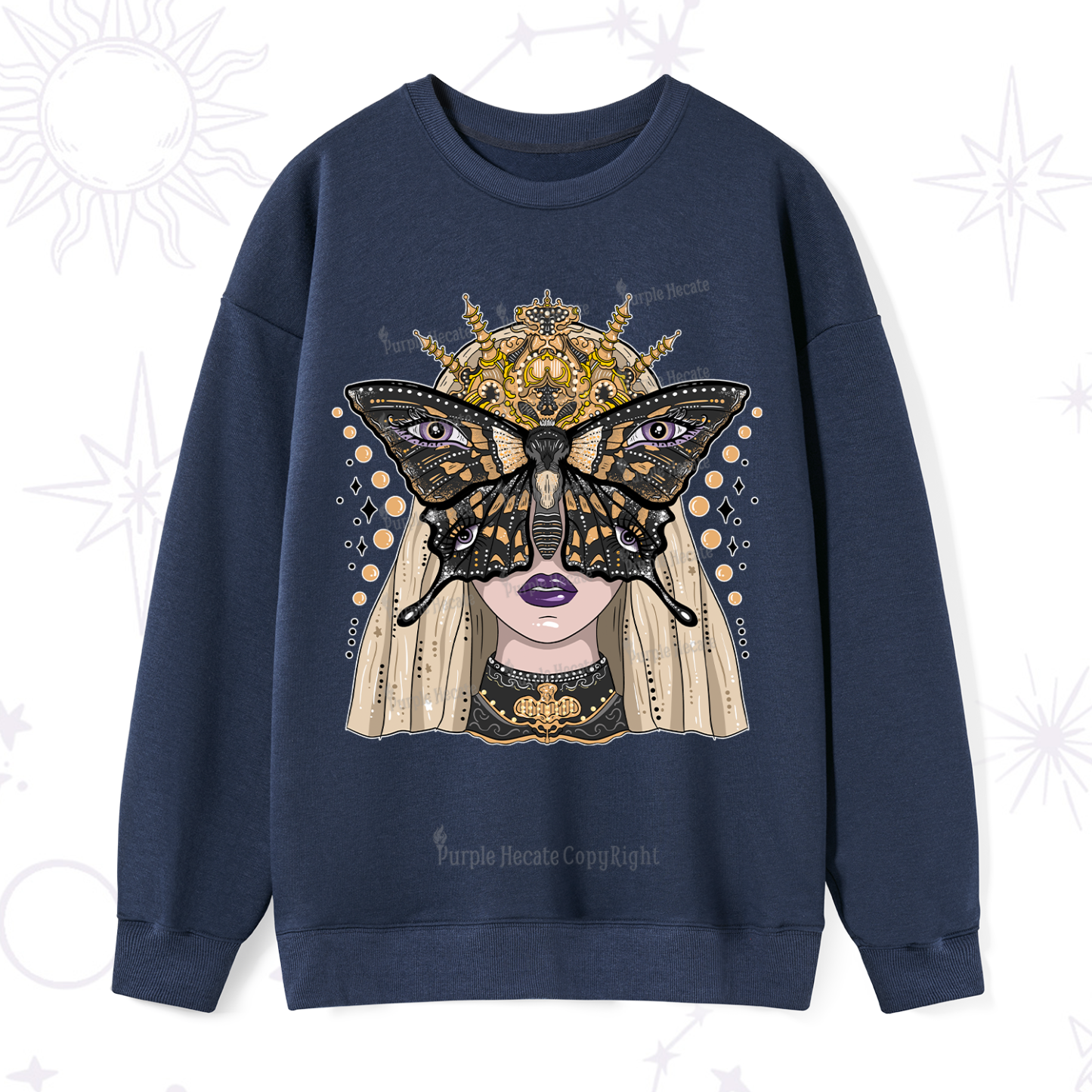 Purplehecate Butterfly Witchy Sweatshirt
