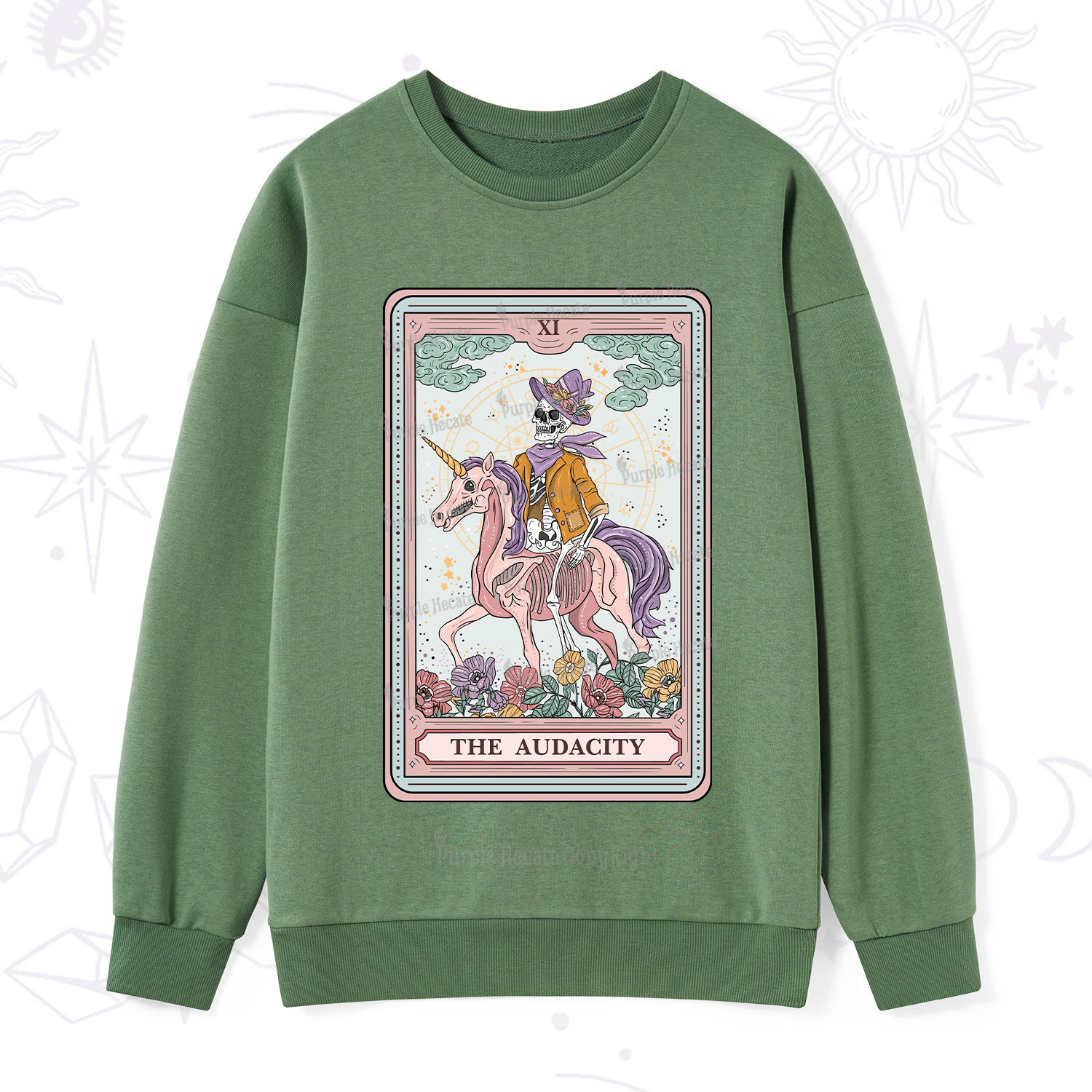 Purplehecate The Audacity Tarot Card Sweatshirt