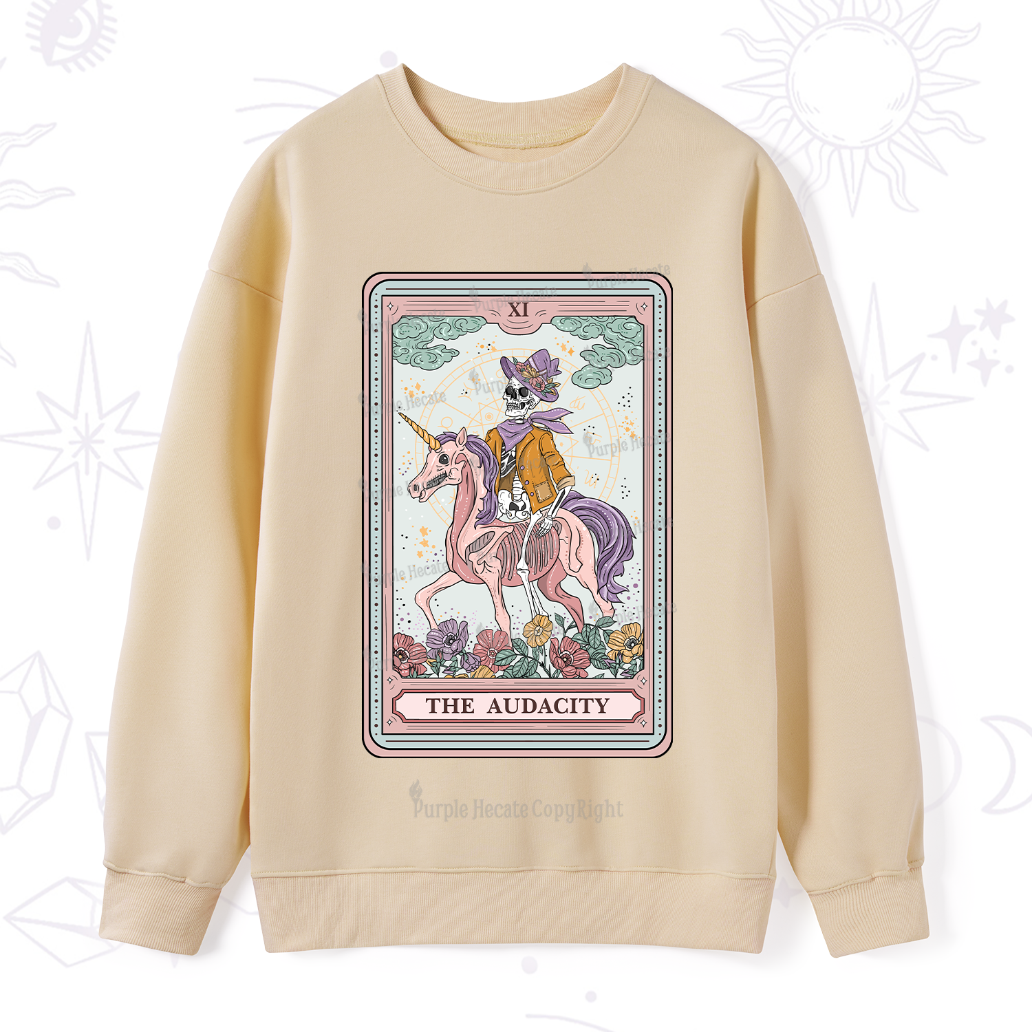 Purplehecate The Audacity Tarot Card Sweatshirt